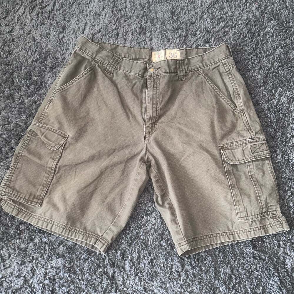 RedHead Brand Co. Men's Canvas Ripstop Cargo Shorts Size 36 Olive Green